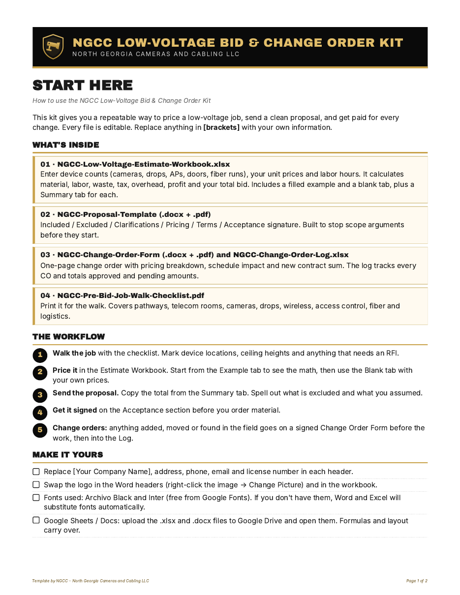 Start Here guide
